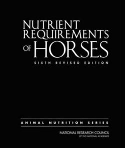 Nutrient Requirements of Horses. 6th Rev. Ed. 2007
