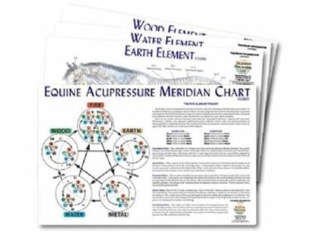 Plancher: Hestens akupressur meridianer, De 5 elementer. Equine 5-Element Acupressure Meridian Chart Sets