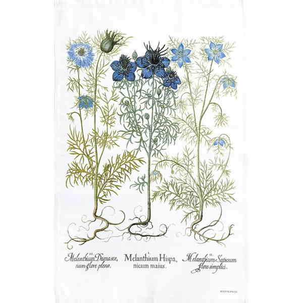 Økologisk viskestykke Blå blomster af Jomfru i det grønne