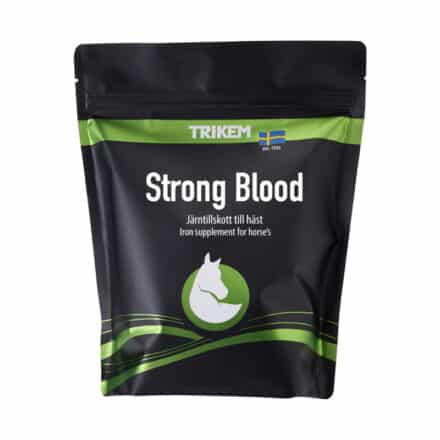 Strong Blood er et tilskud til heste med lave hæmoglobinværdier.