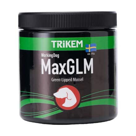 Max GLM er et fodertilskud med grønlæbet musling velegnet til hunde, der har brug for ekstra støtte til leddene fx ved stive led eller nedsat bevægelse.