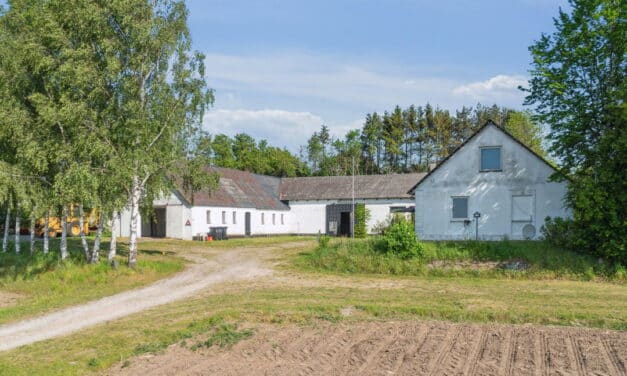 Nedlagt landbrug: Flexbolig, staldbygning, garage, værksted, træpillefyr, 0,8 ha jord / 4750 Lundby